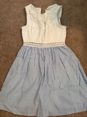 Lilly Pulitzer summer dress- seersucker and eyelet